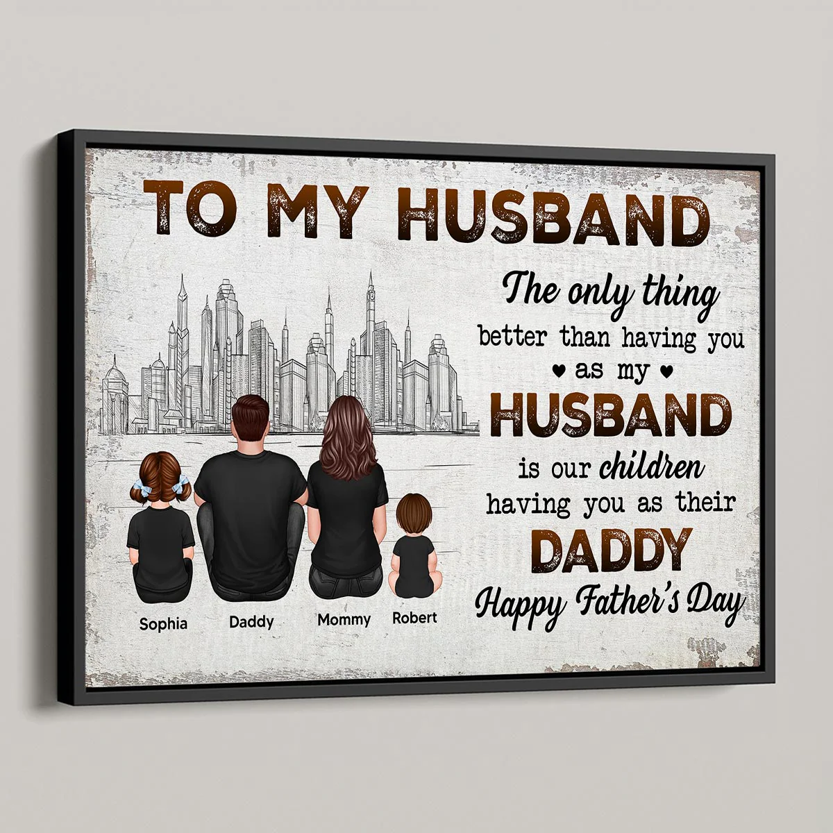 Our Children Having You As Their Daddy Personalized Poster, Gift For Dad, Grandpa - Image 4