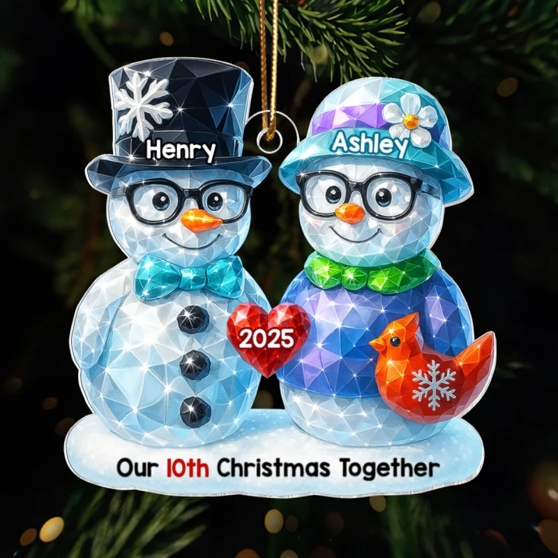 Our Christmas Together 3D Shining Effect - Personalized Acrylic Ornament - Unique Christmas Gift For Him, For Her, For Couple - Image 9
