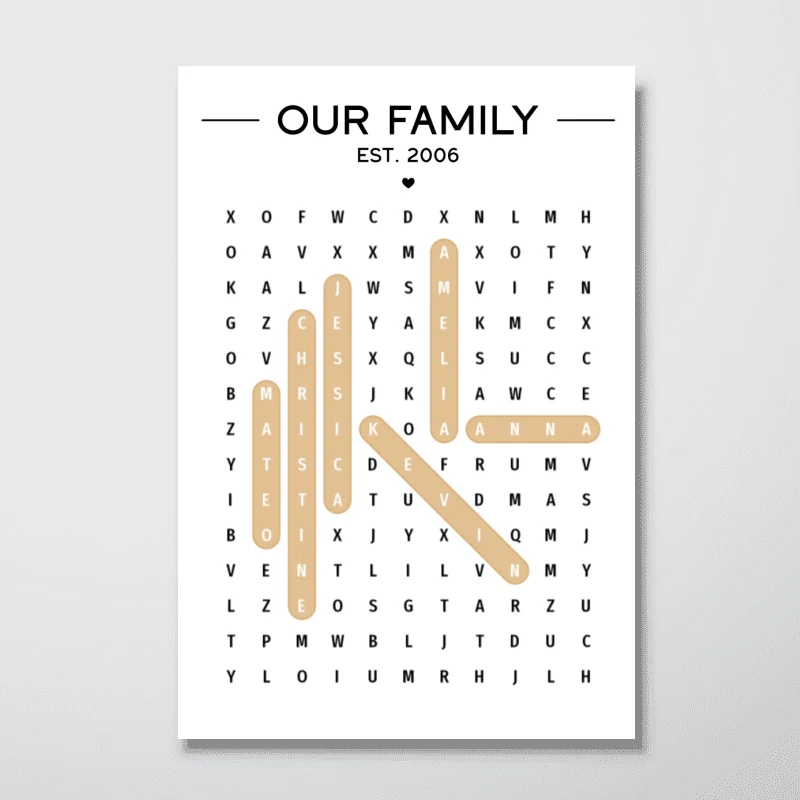 Our Family Word Search Puzzle Created In A Moment, Treasured Forever - Personalized Poster - Image 11