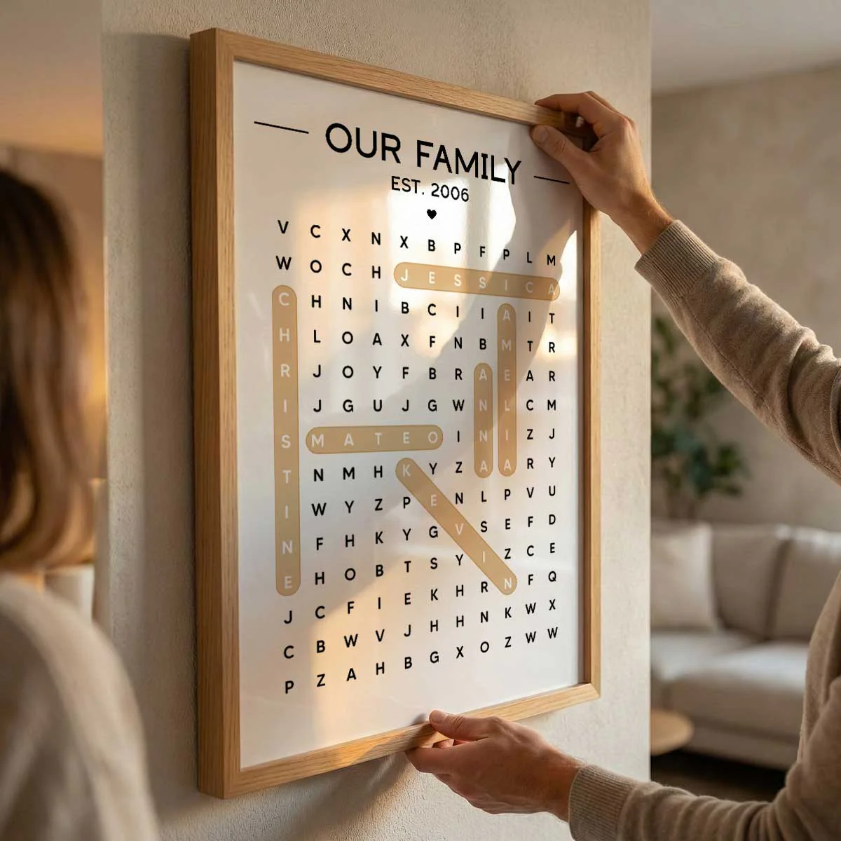 Our Family Word Search Puzzle Created In A Moment, Treasured Forever - Personalized Poster - Image 6