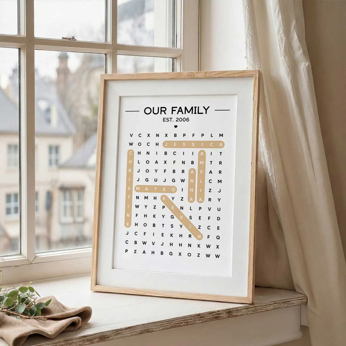 Our Family Word Search Puzzle Created In A Moment, Treasured Forever - Personalized Poster - Image 7