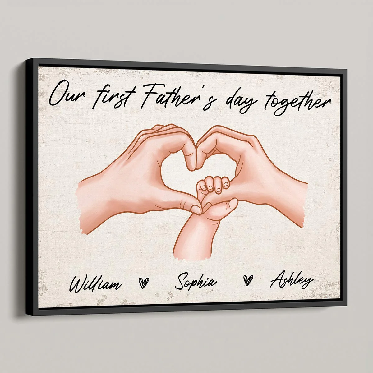 Our First Father‘s Day Together Personalized Poster, Father’s Day Gift For Dad - Image 4