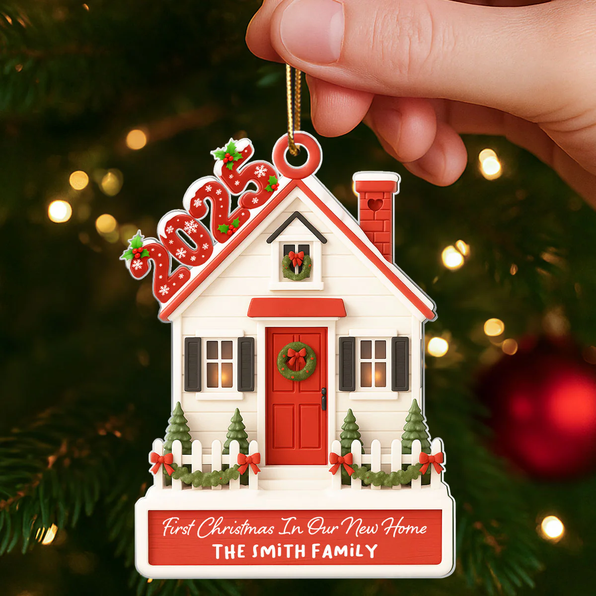 Our First Home Christmas 2025 - Personalized Acrylic Ornament - Unique Christmas Gift For Couple, Family - Image 4