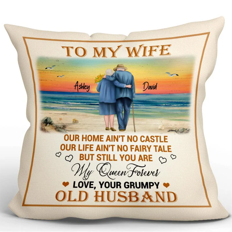 Our Home Ain‘t No Castle Couple Personalized Pillow