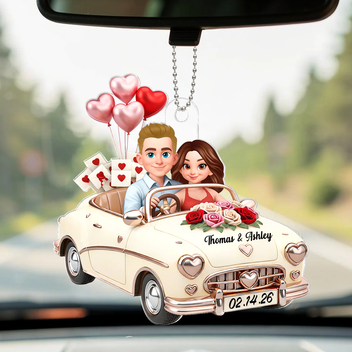Our Journey Still Goes On - Personalized Car Hanger - Valentine's Gift For Him, For Her, For Couple - Image 10