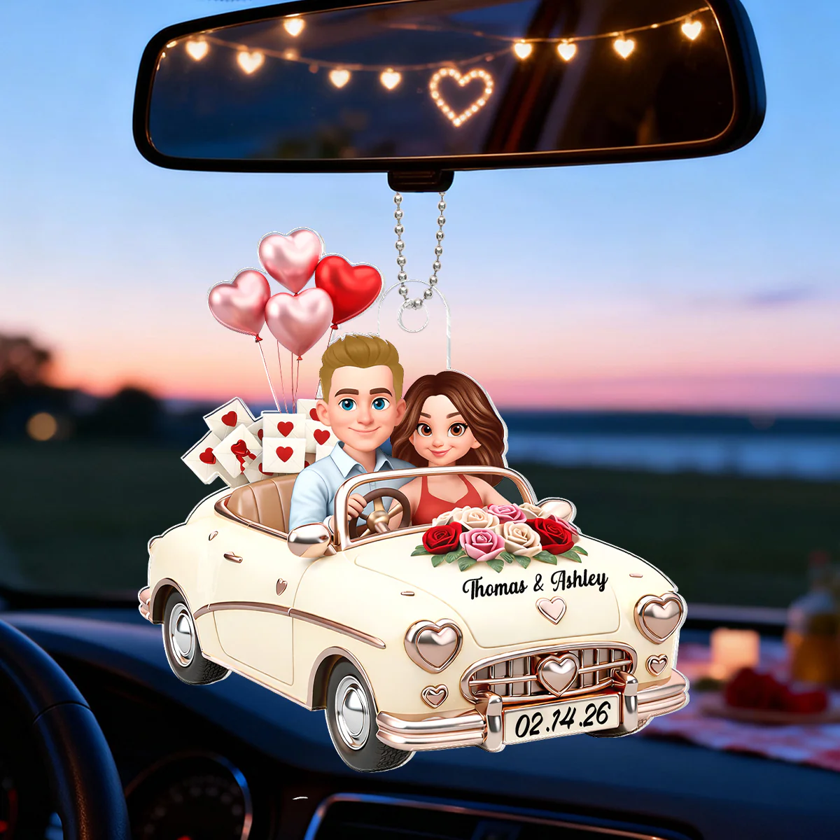 Our Journey Still Goes On - Personalized Car Hanger - Valentine's Gift For Him, For Her, For Couple - Image 5