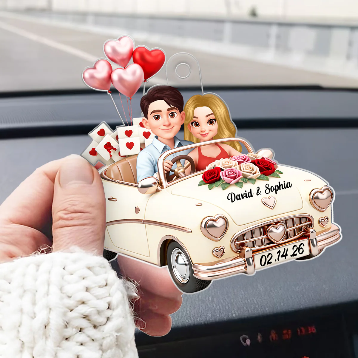 Our Journey Still Goes On - Personalized Car Hanger - Valentine's Gift For Him, For Her, For Couple - Image 6
