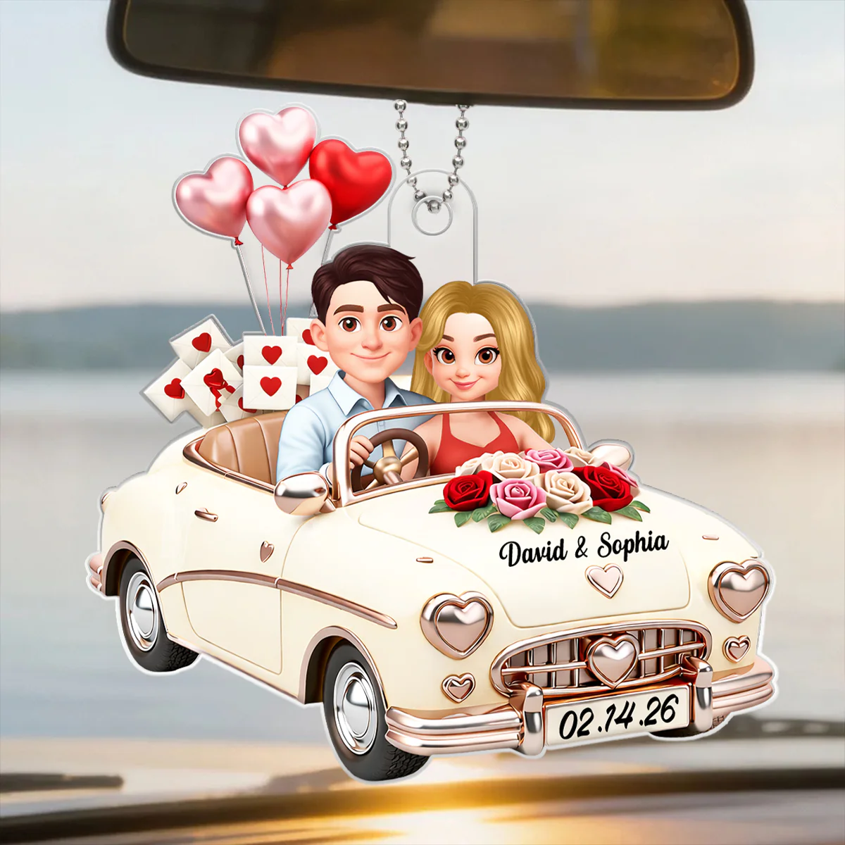 Our Journey Still Goes On - Personalized Car Hanger - Valentine's Gift For Him, For Her, For Couple - Image 7