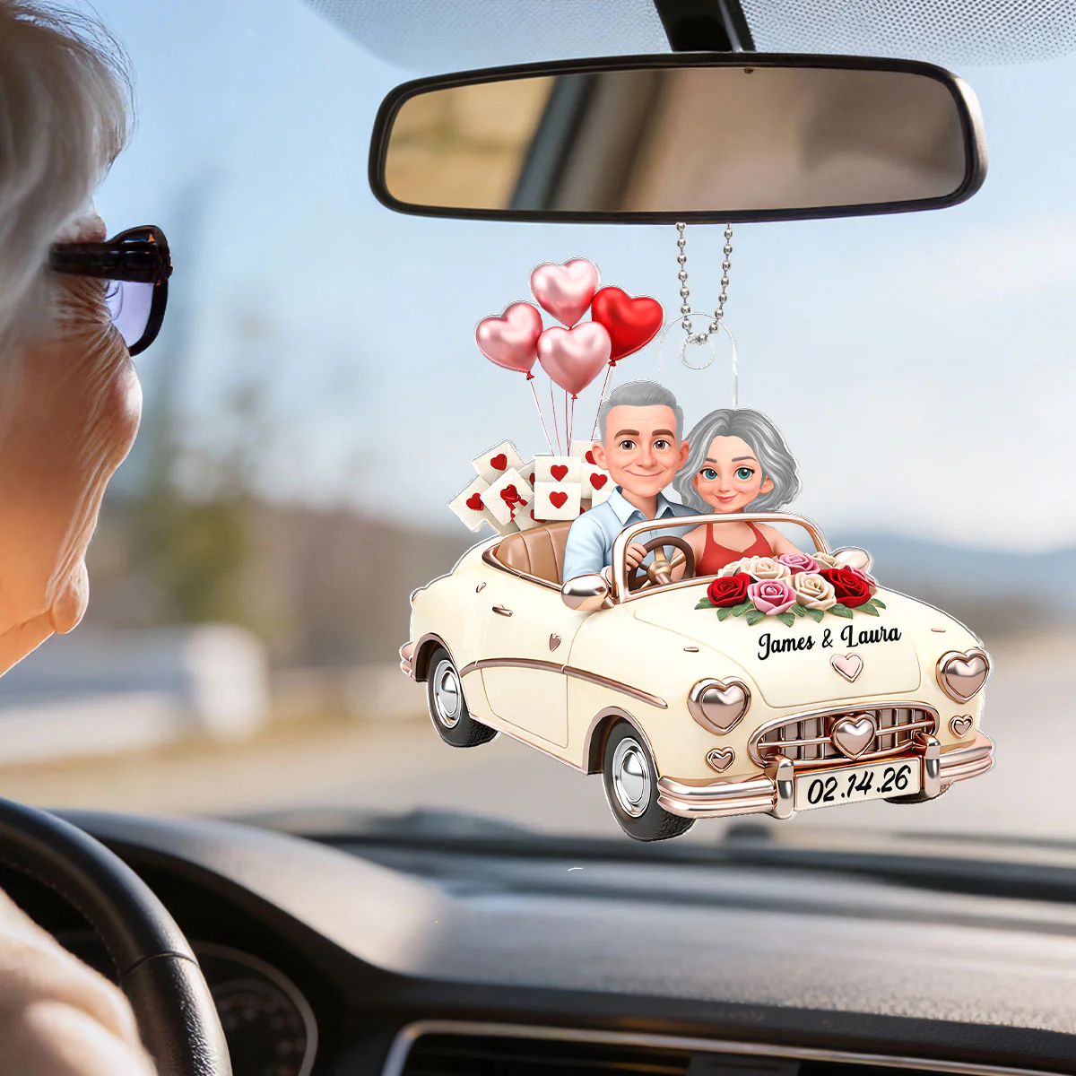Our Journey Still Goes On - Personalized Car Hanger - Valentine's Gift For Him, For Her, For Couple - Image 9