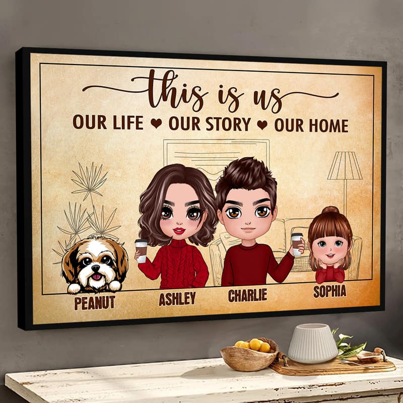 Our Life Our Story Our Home Family Personalized Poster - Image 3