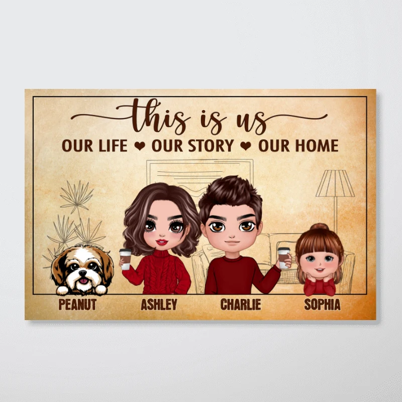 Our Life Our Story Our Home Family Personalized Poster - Image 4