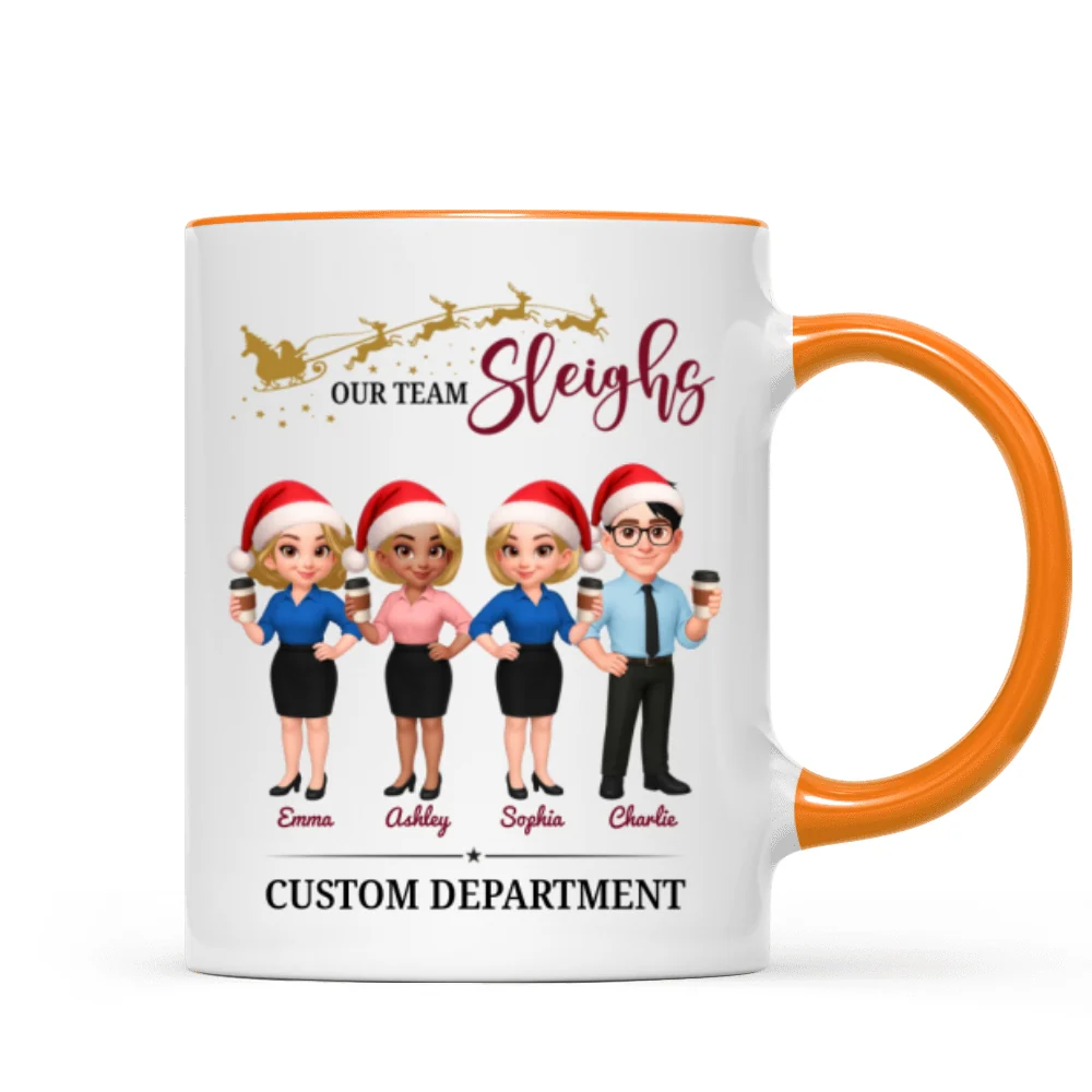 Our Team Sleighs - Personalized Mug - Perfect Christmas Gift For Work Besties, Colleagues, Coworkers - Image 17