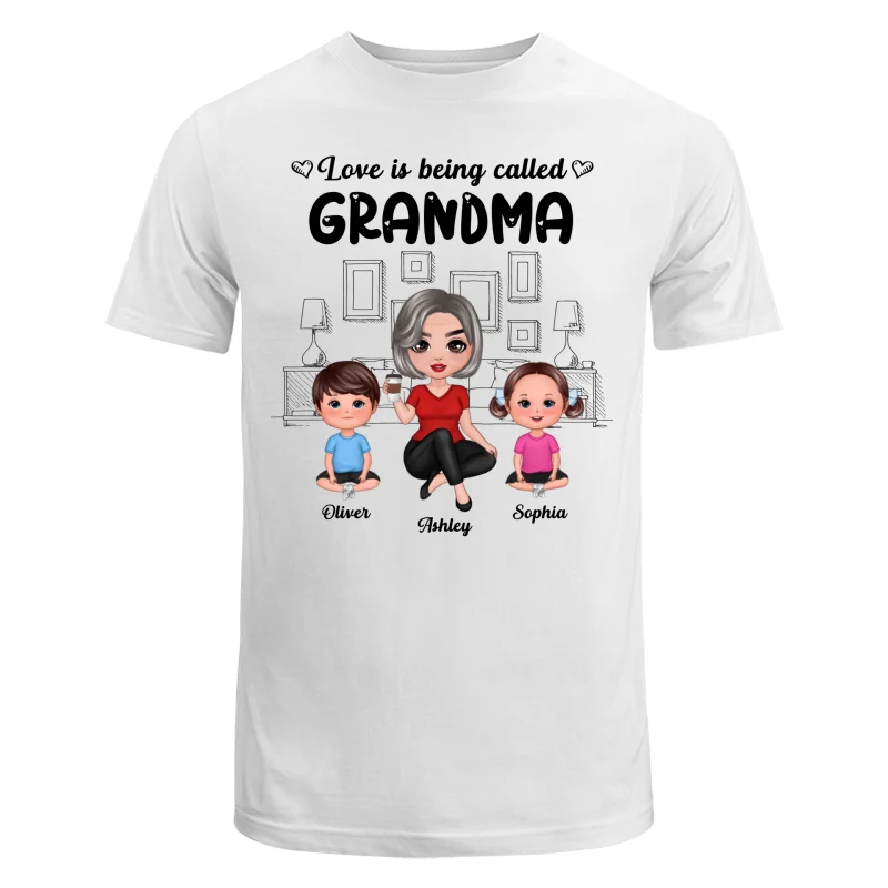 Outline Background In House Best Grandma Ever Personalized Shirt - Image 5