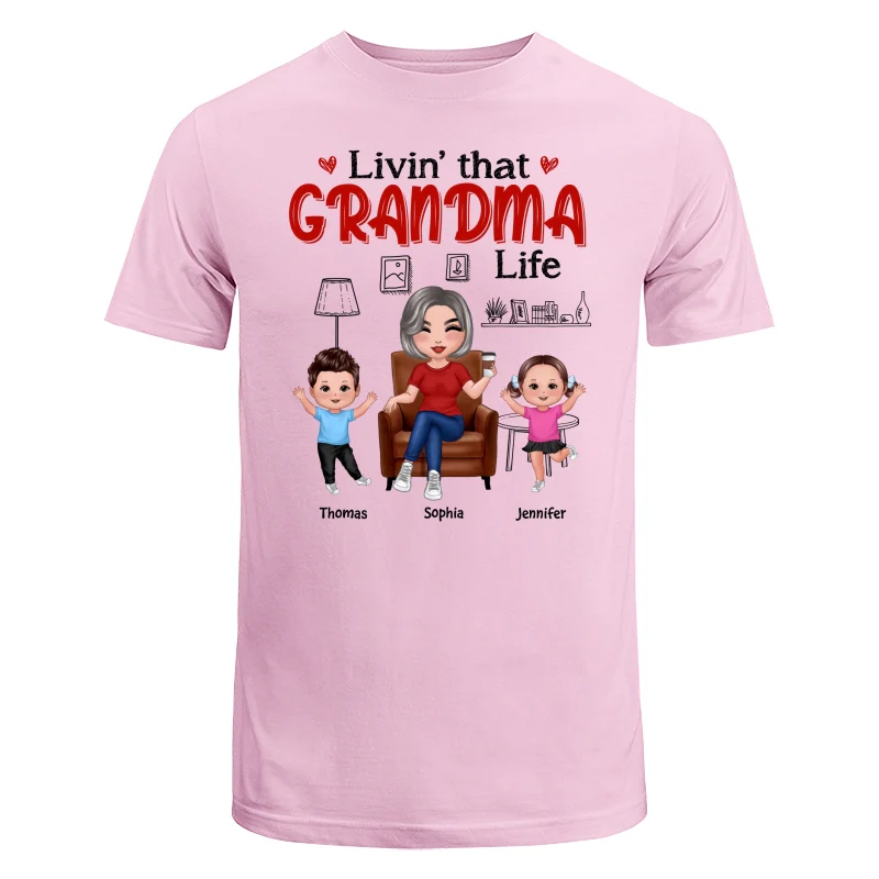 Outline Background In House Livin‘ That Grandma Life Personalized Shirt - Image 7