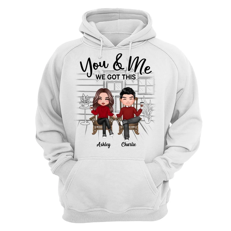 Outline Front Porch Background Doll Couple Gift For Him For Her Personalized Shirt - Image 13