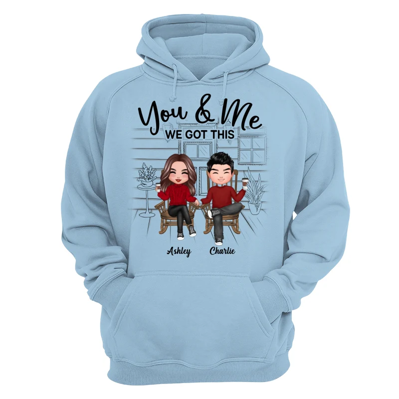 Outline Front Porch Background Doll Couple Gift For Him For Her Personalized Shirt - Image 16