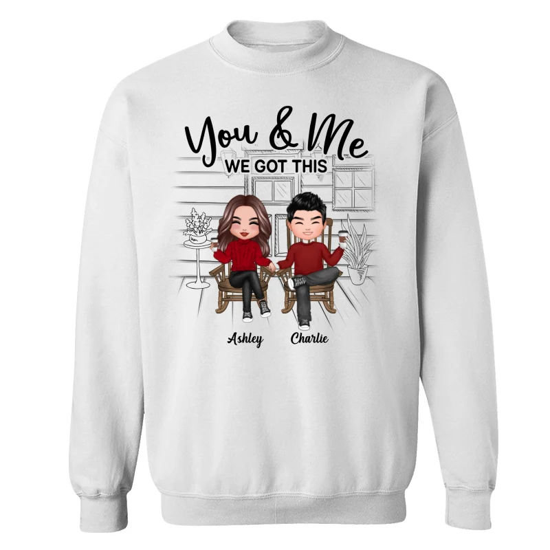 Outline Front Porch Background Doll Couple Gift For Him For Her Personalized Shirt - Image 17