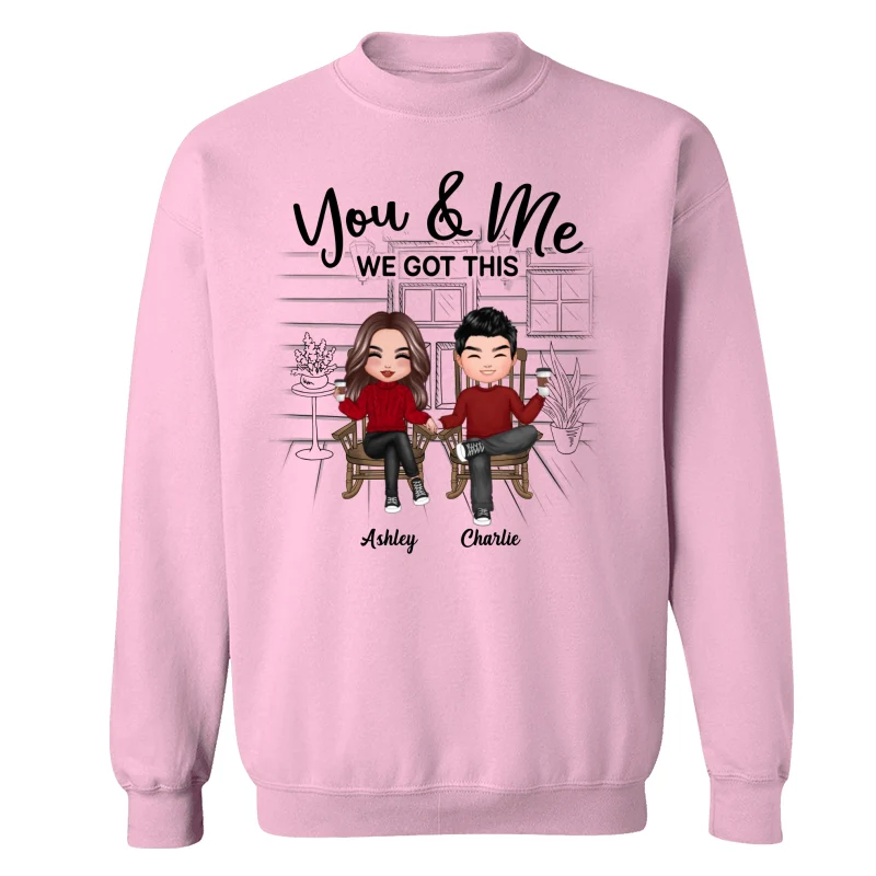 Outline Front Porch Background Doll Couple Gift For Him For Her Personalized Shirt - Image 19
