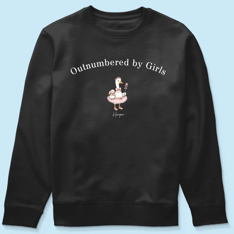 Outnumbered By Girls Cute Goose - Personalized Shirt - Father's Day Gift For Husband, Girl Dad - Image 12