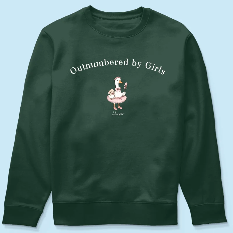 Outnumbered By Girls Cute Goose - Personalized Shirt - Father's Day Gift For Husband, Girl Dad - Image 15