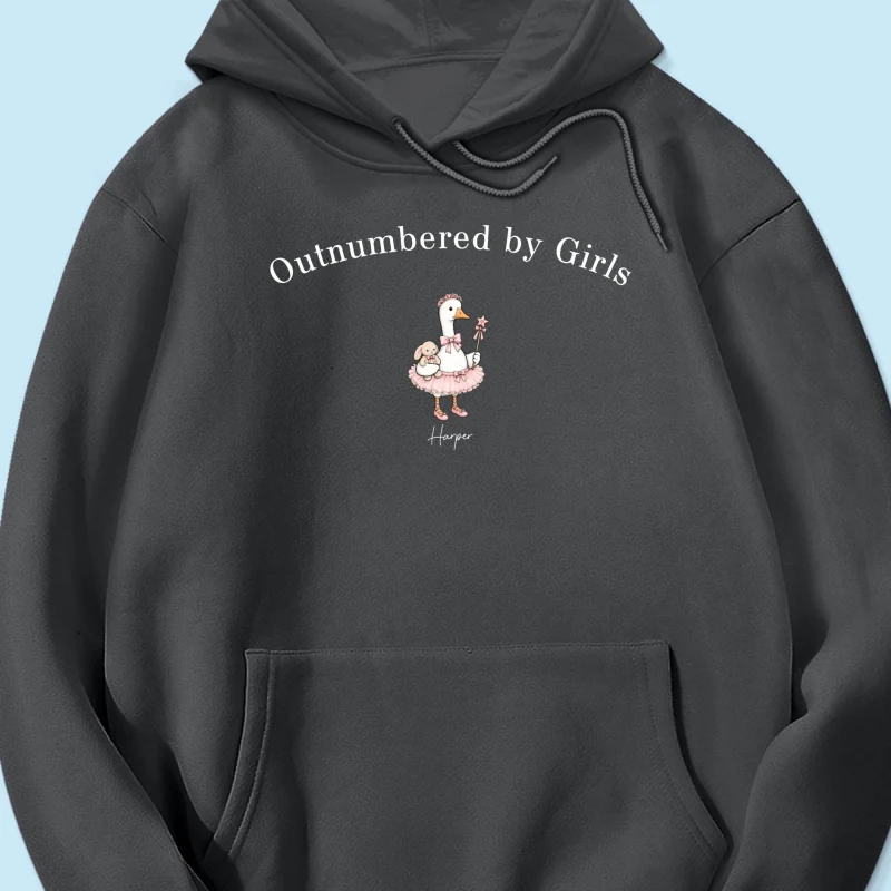 Outnumbered By Girls Cute Goose - Personalized Shirt - Father's Day Gift For Husband, Girl Dad - Image 19