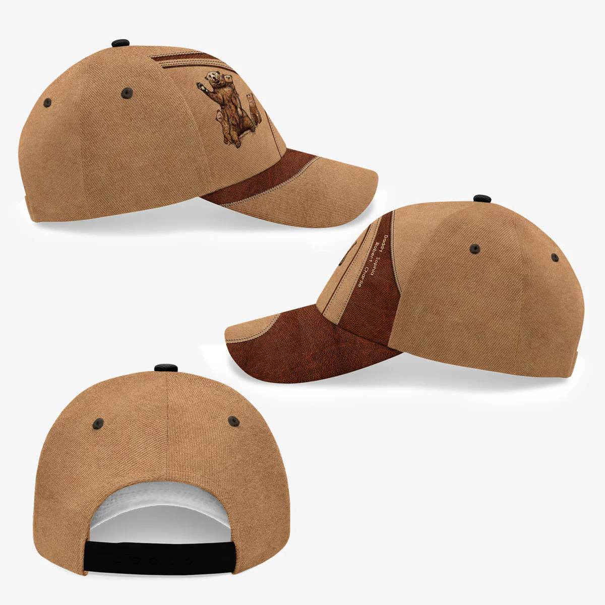 Papa Bear Personalized Classic Cap, Gift For Grandpa, Gift For Him - Image 4