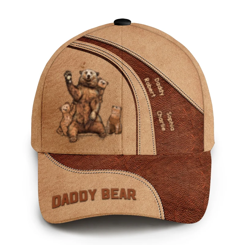 Papa Bear Personalized Classic Cap, Gift For Grandpa, Gift For Him - Image 8