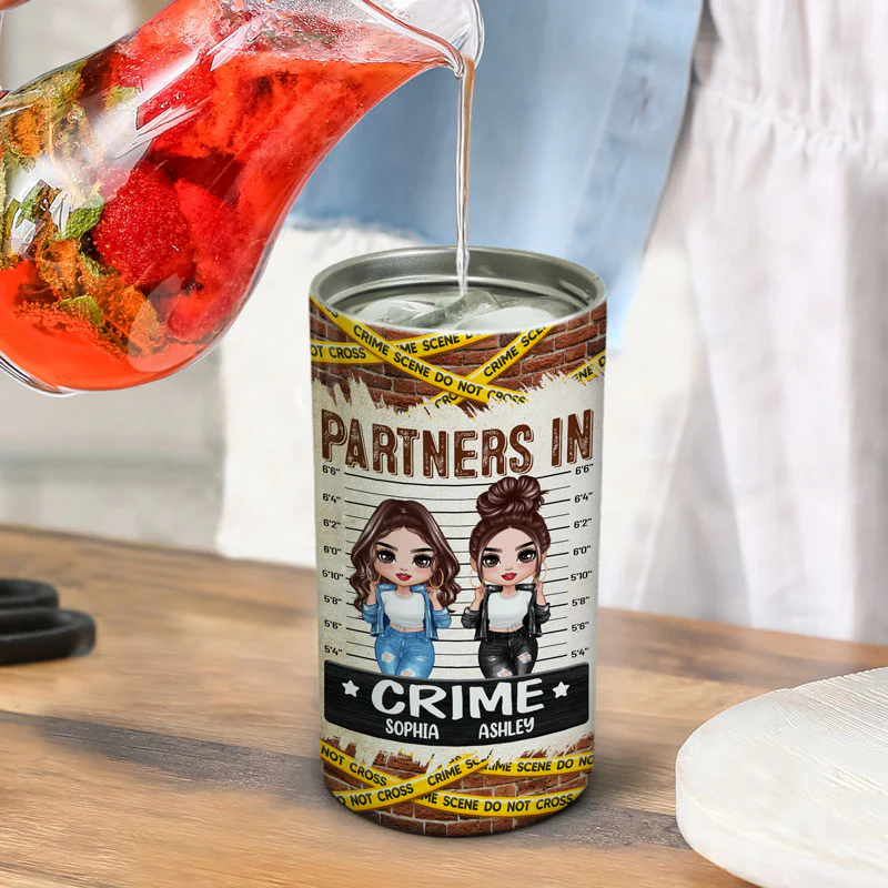 Partners In Crime Cool Doll Besties Personalized 4 In 1 Can Cooler - Image 6