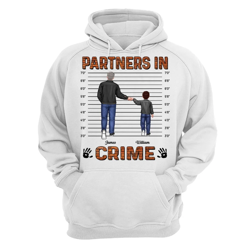 Partners In Crime Dad Grandpa Kids Punch Hands Personalized Shirt - Image 13