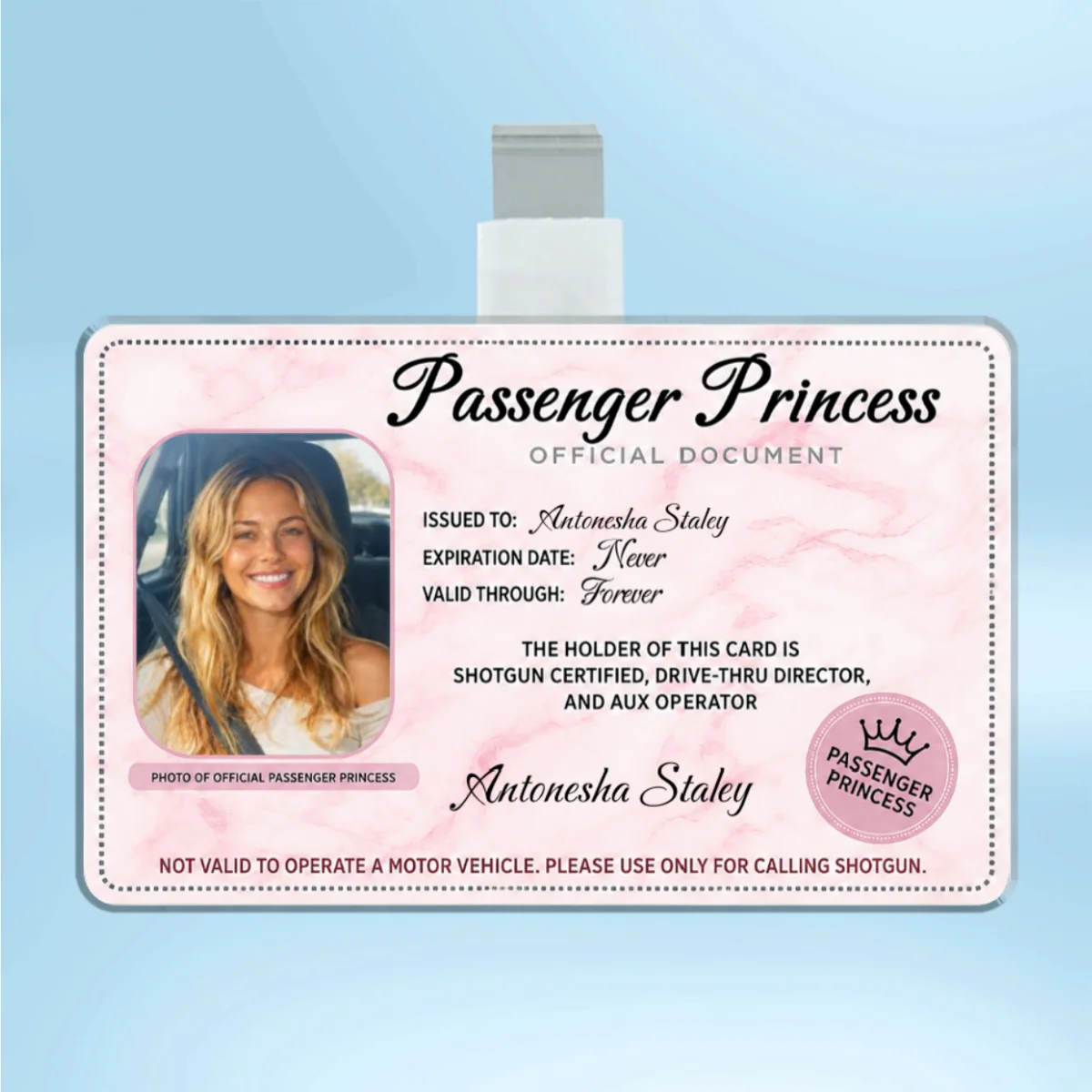 Passenger Princess Custom Photo - Personalized Car Visor - Car Accessories Owner Gift for Couple, Boyfriend, Girlfriend, Husband, Wife - Image 10