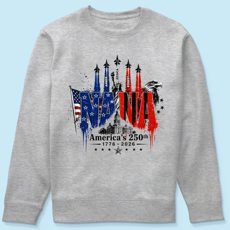 Patriotic Grandma USA 250th Anniversary - Personalized Shirt - Gift For Mom, Grandma, Wife - Image 18