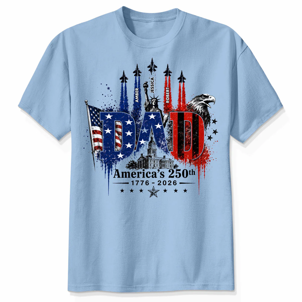 Patriotic Grandpa USA 250th Anniversary - Personalized Shirt - Father's Day Gift For Dad, Grandpa, Husband - Image 10