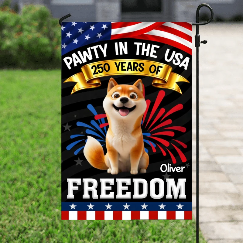 Pawty In The USA - Personalized Garden Flag - Gift For Dog Lovers - Image 7