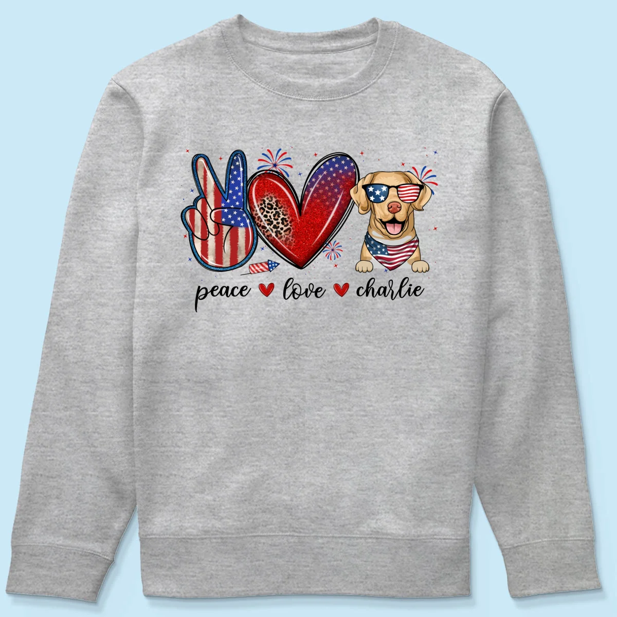 Peace Love Dogs USA Flag Pattern Personalized Shirt, Gift For Dog Mom, Dog Dad, Dog Lovers - Image 26