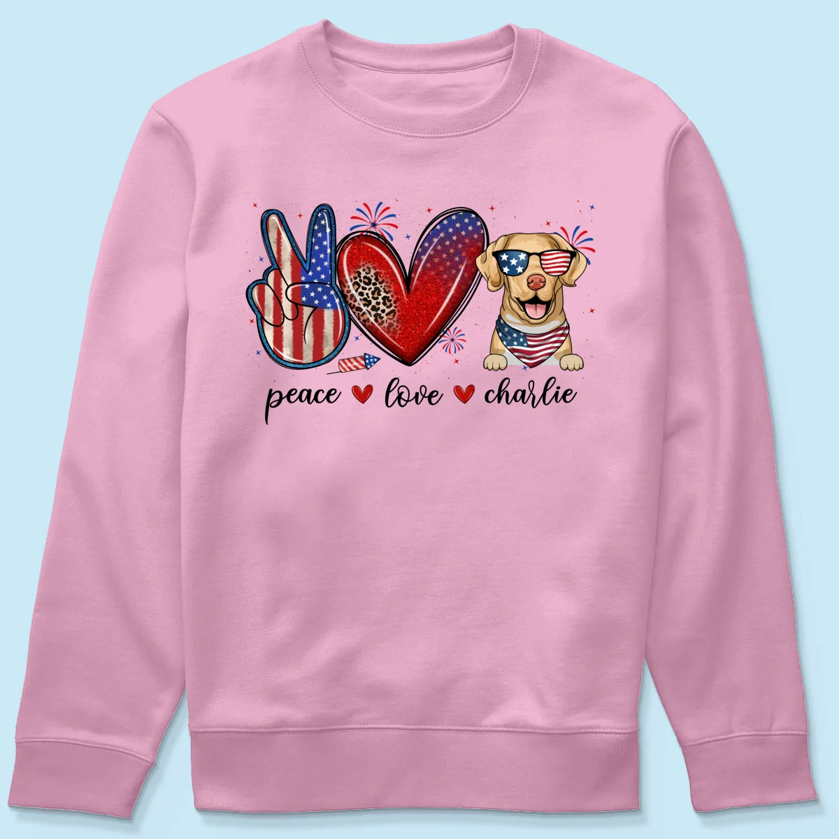 Peace Love Dogs USA Flag Pattern Personalized Shirt, Gift For Dog Mom, Dog Dad, Dog Lovers - Image 27