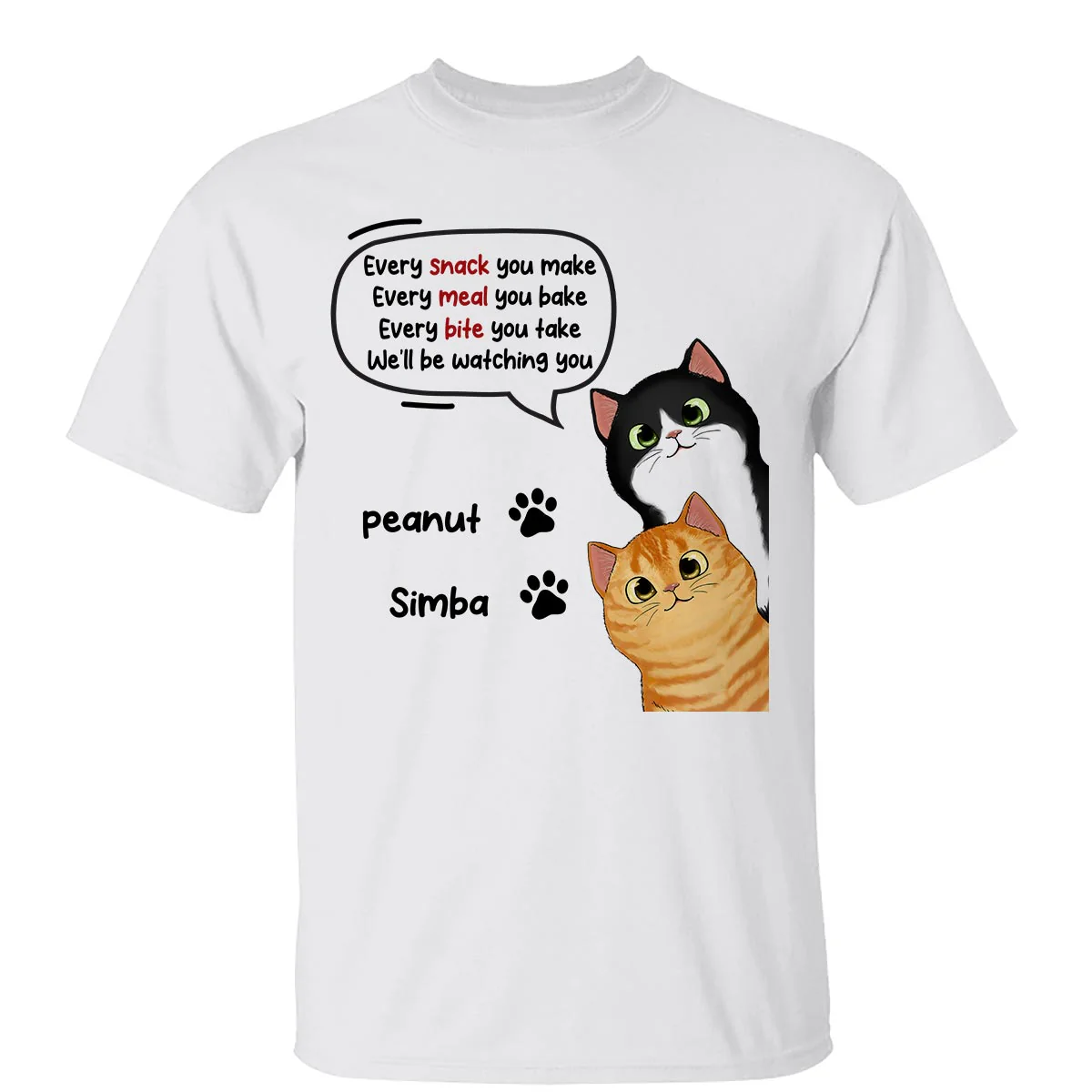 Peeking Cats Watching You Personalized Shirt