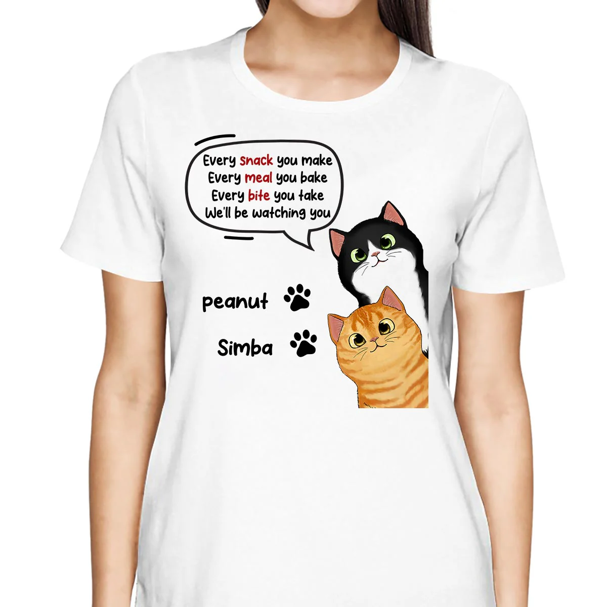 Peeking Cats Watching You Personalized Shirt - Image 2