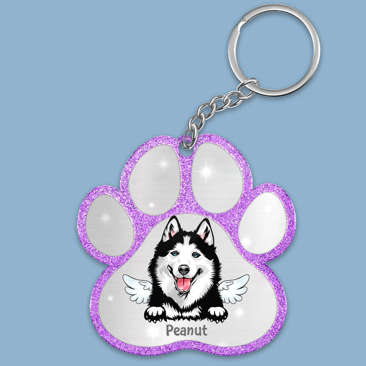 Peeking Dog Cat Paw Personalized Acrylic Keychain - Gift For Pet Lover - Image 2