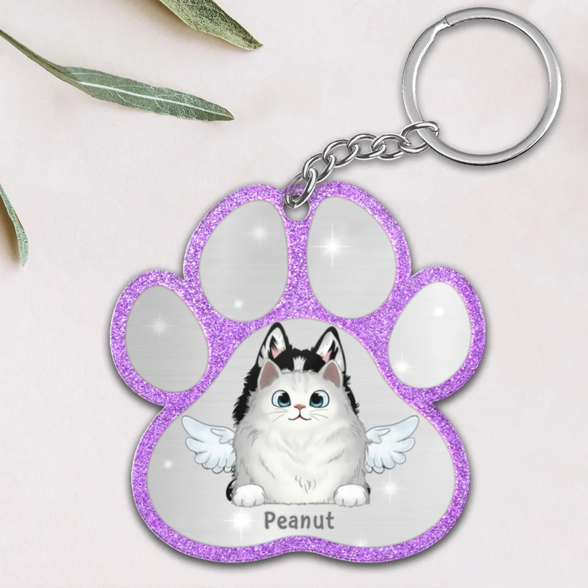 Peeking Dog Cat Paw Personalized Acrylic Keychain - Gift For Pet Lover - Image 4