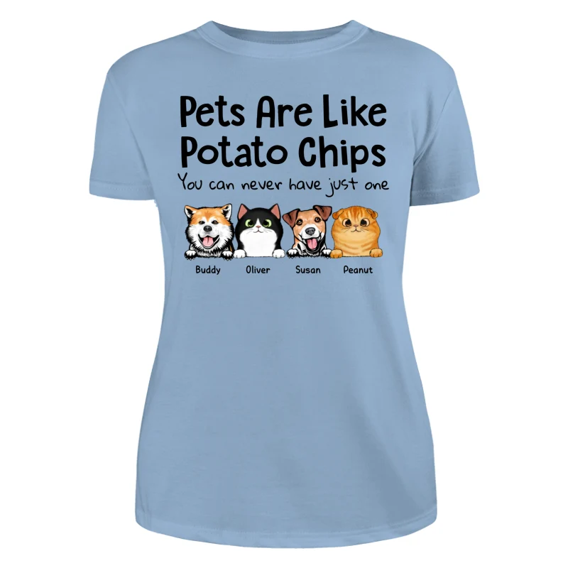 Peeking Dogs Cats Like Potato Chips Personalized Shirt - Image 12