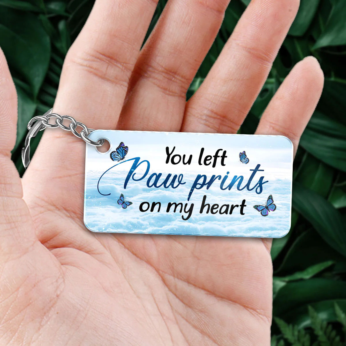 Peeking Dogs Cats Pet Memorial Remembrance Gift Personalized Acrylic Keychain - Image 2