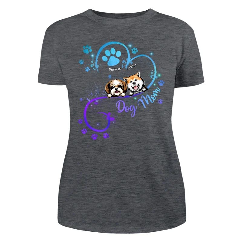 Peeking Dogs Dog Mom Heart Splash Personalized Shirt - Image 10