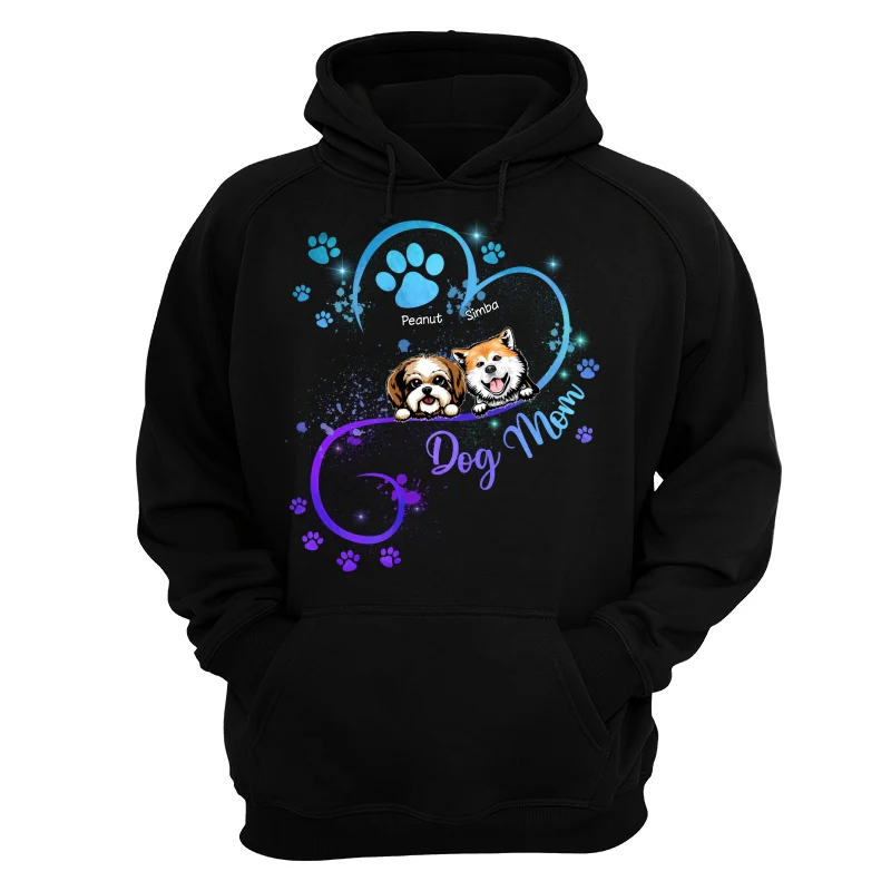 Peeking Dogs Dog Mom Heart Splash Personalized Shirt - Image 11