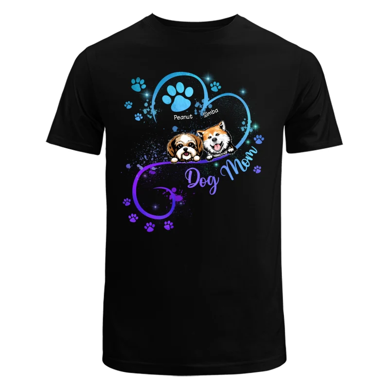 Peeking Dogs Dog Mom Heart Splash Personalized Shirt - Image 5