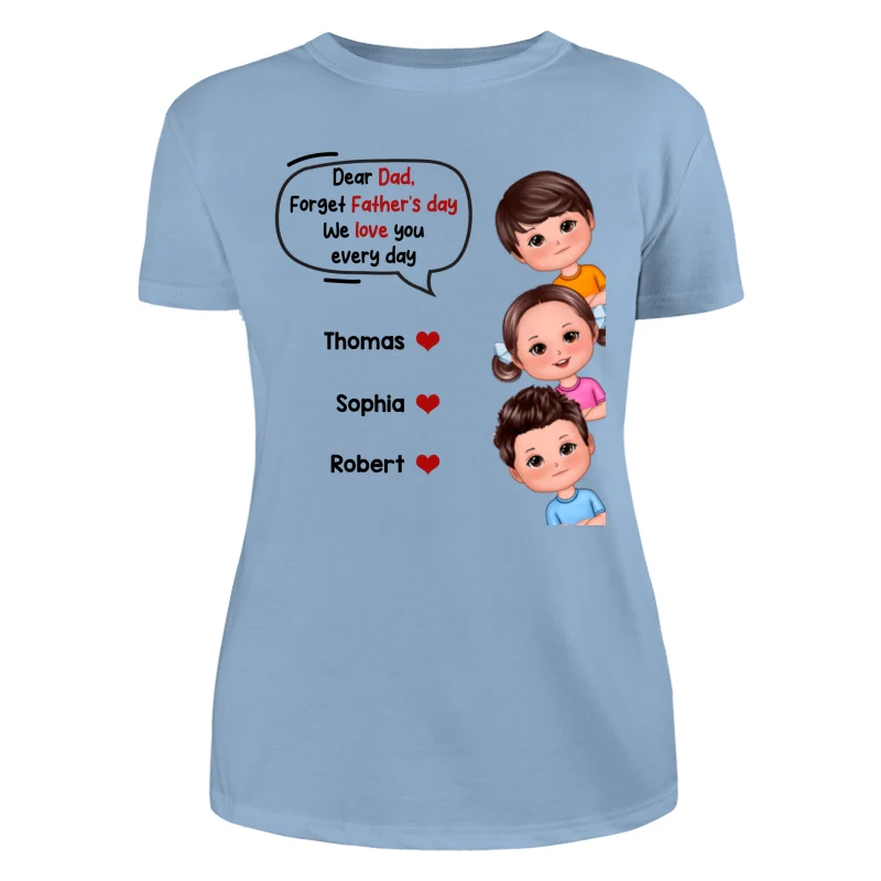 Peeking Doll Kids Happy Father‘s Day Personalized Shirt - Image 12