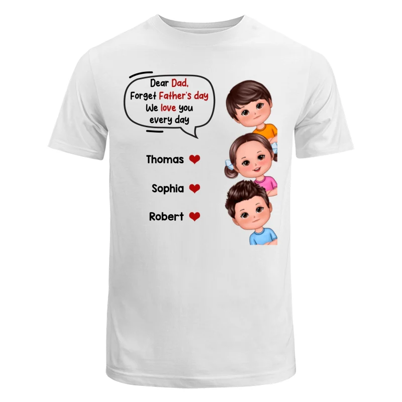 Peeking Doll Kids Happy Father‘s Day Personalized Shirt - Image 5