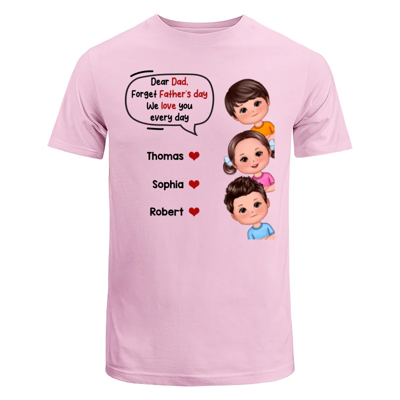 Peeking Doll Kids Happy Father‘s Day Personalized Shirt - Image 7