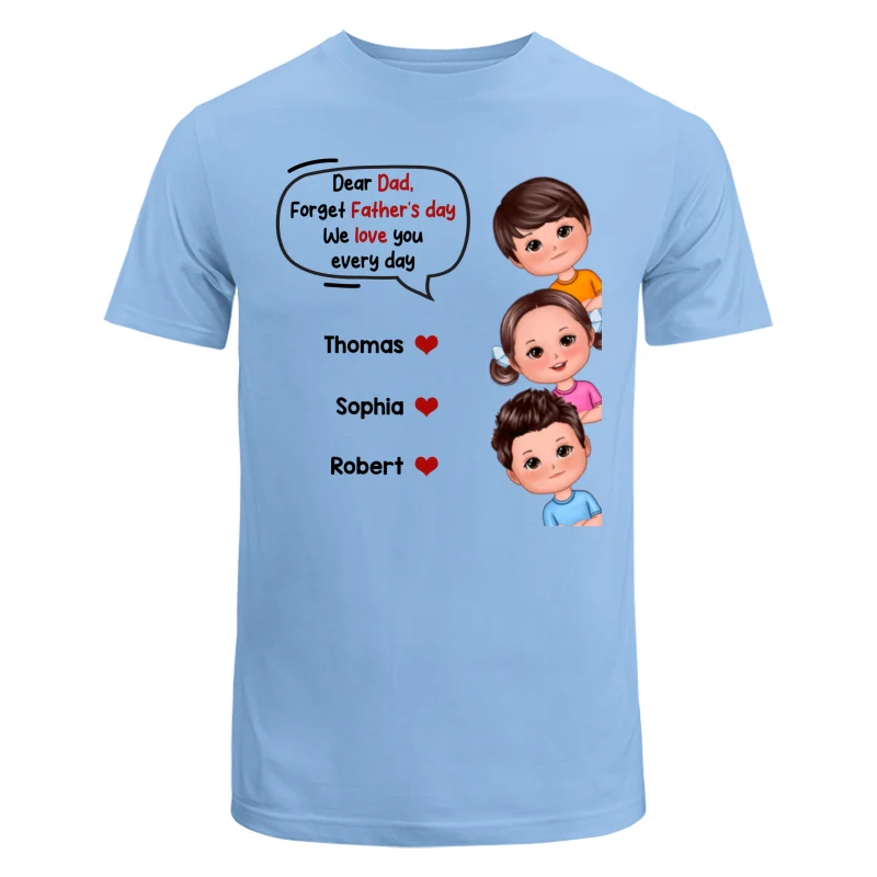 Peeking Doll Kids Happy Father‘s Day Personalized Shirt - Image 8