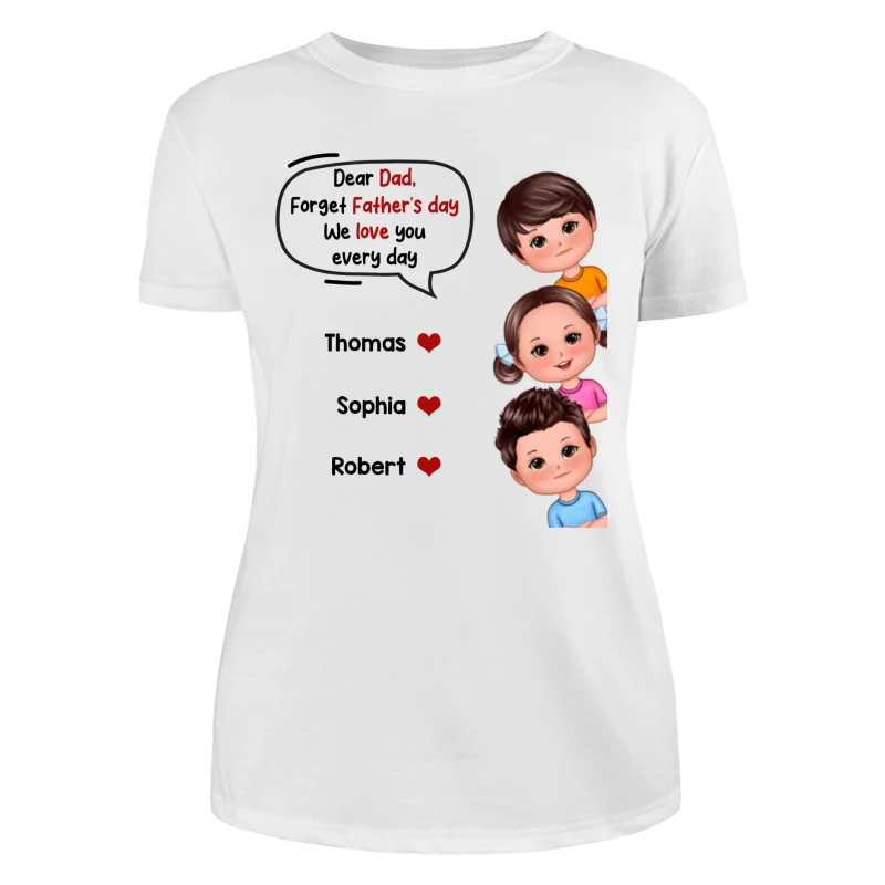 Peeking Doll Kids Happy Father‘s Day Personalized Shirt - Image 9
