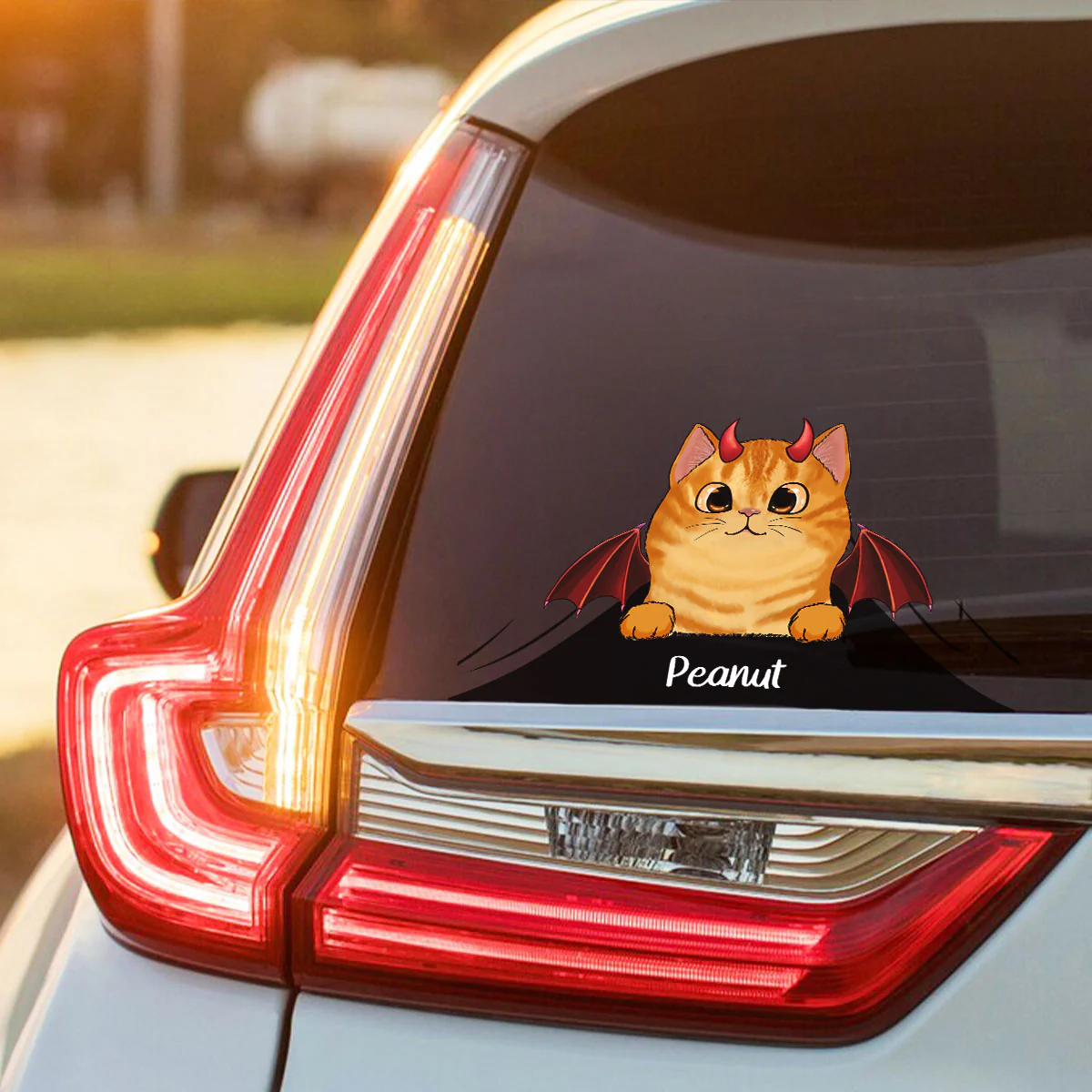 Peeking Halloween Cats Personalized Decal, Halloween Decor - Image 5